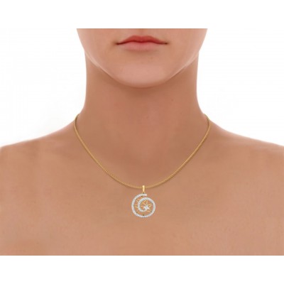 Astra Diamond pendant in 14k hallmarked Gold